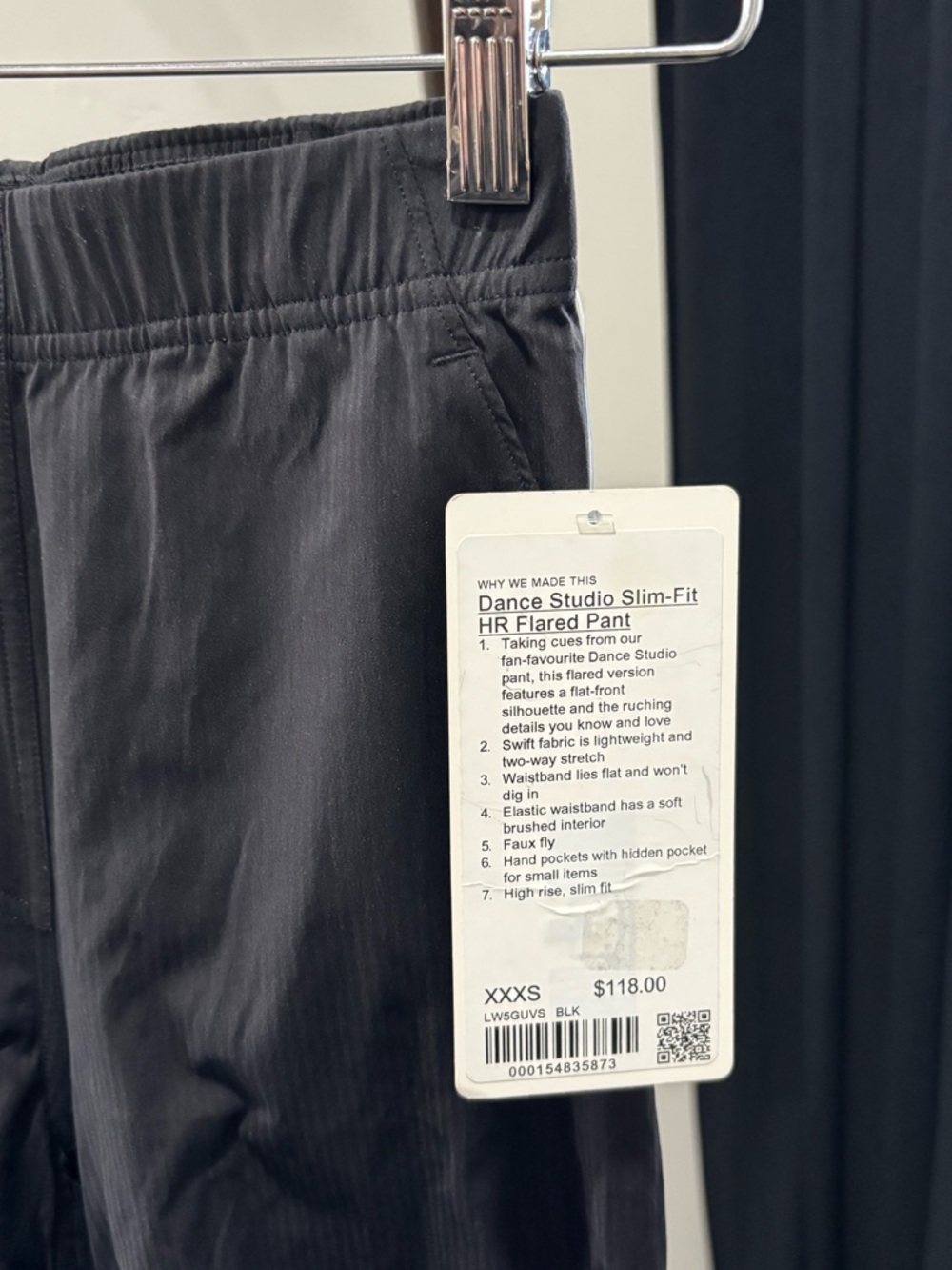 Lululemon dance studio slim fit high rise flared pant black size XXXS NWT - Picture 2 of 10